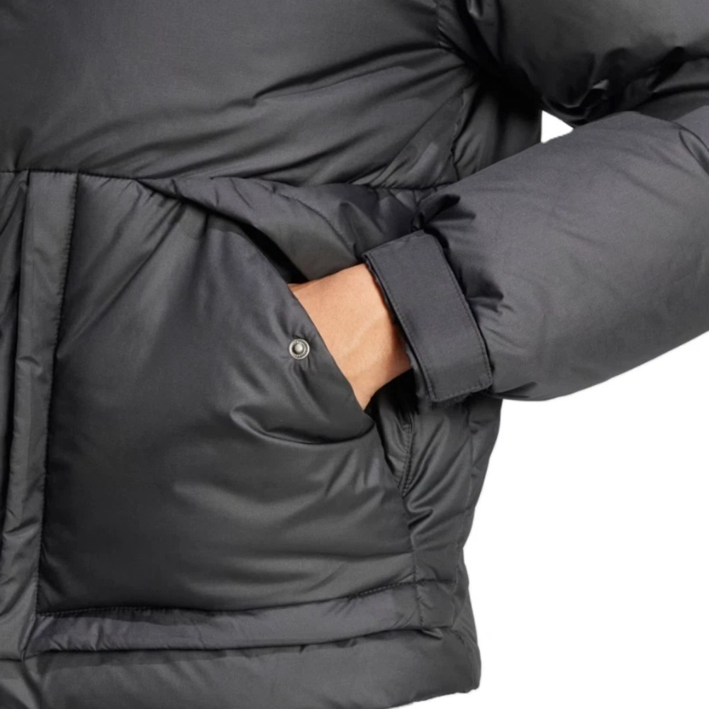 NEW $250 ADIDAS MENS BIG BAFFLE DOWN JACKET PUFFER WARM COAT BLACK IV9776 SZ L - Picture 6 of 6